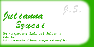 julianna szucsi business card